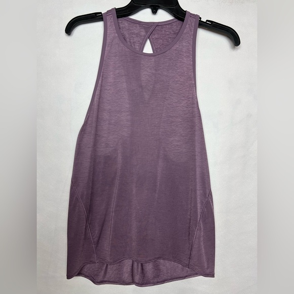 Lululemon Purple Tank Top, open crossed back - Picture 3 of 5